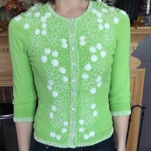 Trina Turk Vintage-Style Bright Cardigan Sz Small